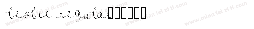leslie regular字体转换